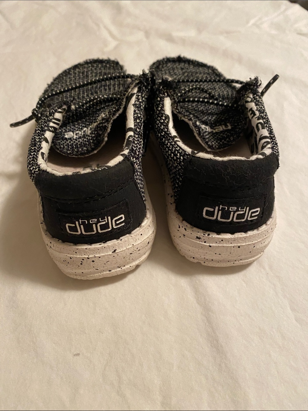 Hey Dude Kids Black Knit Slip-On Sneakers - Picture 4 of 5